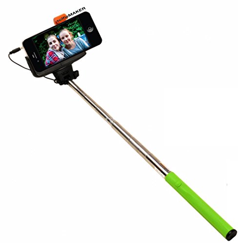S+MART selfieMAKER Selfiestick mit Kabelauslösung für Samsung Galaxy gelb/grün von Smart