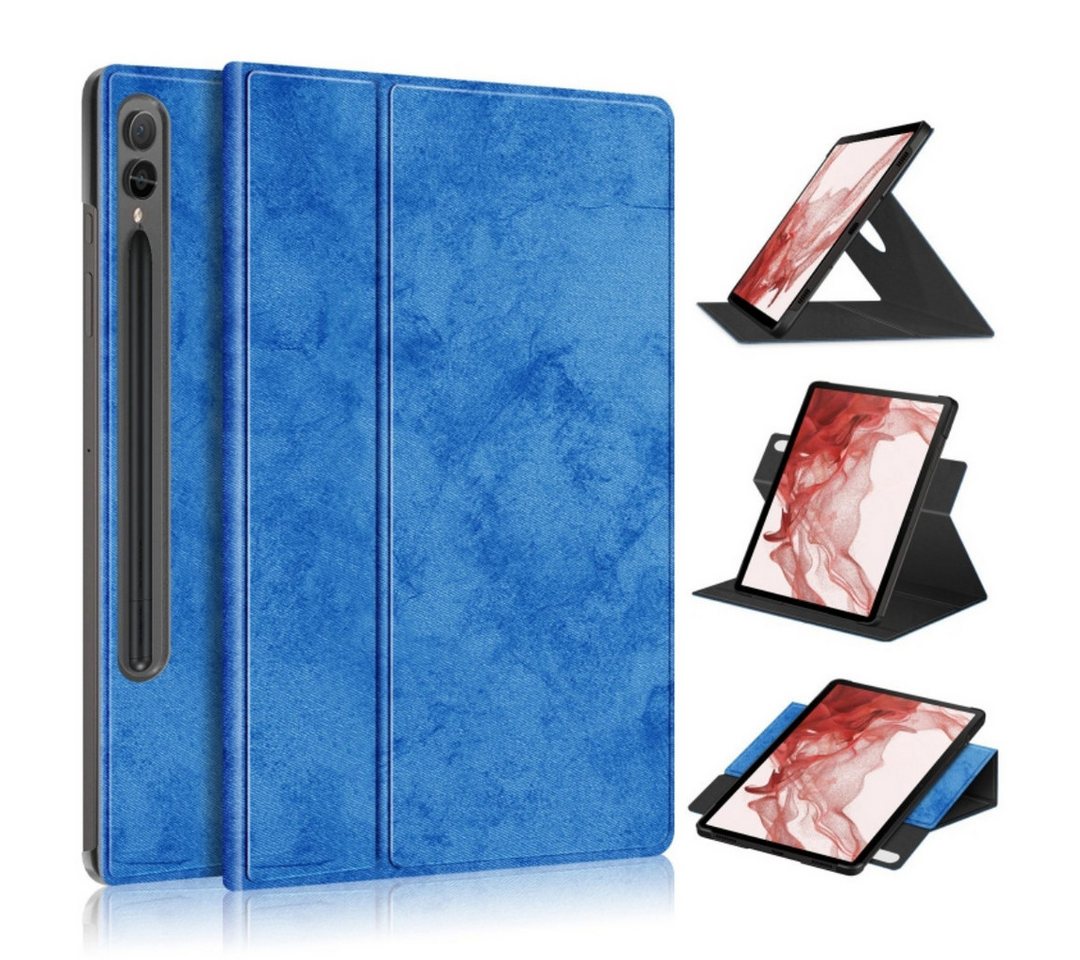 SmartUP Tablet-Hülle für Samsung Galaxy Tab S10+ / S9+ / FE+ Plus Klapphülle Tasche Cover, Standfunktion, integrierte Kartenfächer von SmartUP