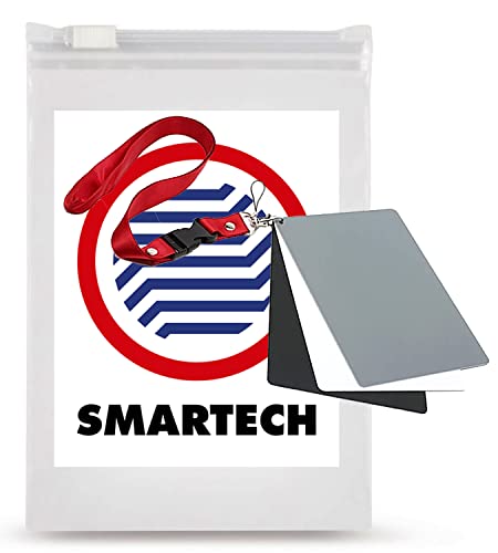 SMARTECH 18% Neutralgrau-Karten - Weißabgleich - Taschenformat Für Belichtungsmessung Digitale Spiegelreflexkamera von Smartech