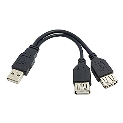 SmartEra® 20cm USB 2.0 A Male Plug to 2 Dual USB A Female Jack Y Splitter Hub Adapter Extension Cable von Smartera