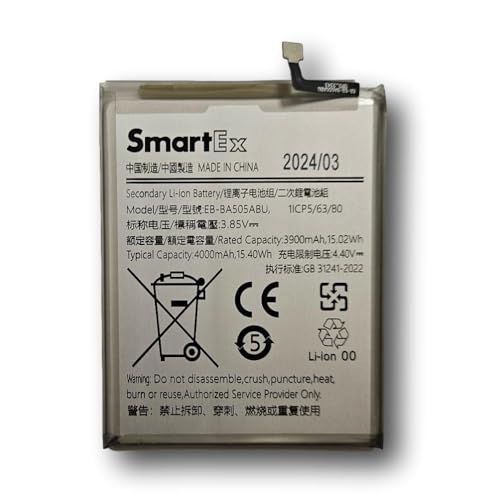 Smartex® Akku Batterie kompatibel mit Samsung EB-BA505ABU Modelle Galaxy A30/A30s/A50 von Smartex