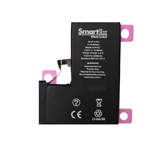 Smartex® Black Label Akku Batterie kompatibel mit iPhone 14 Pro - 3095 mAh | 2 Jahre Garantie von Smartex