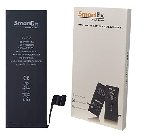 Smartex® Black Label Akku Batterie kompatibel mit iPhone 5S/5C -1560 mAh | 2 Jahre Garantie von Smartex