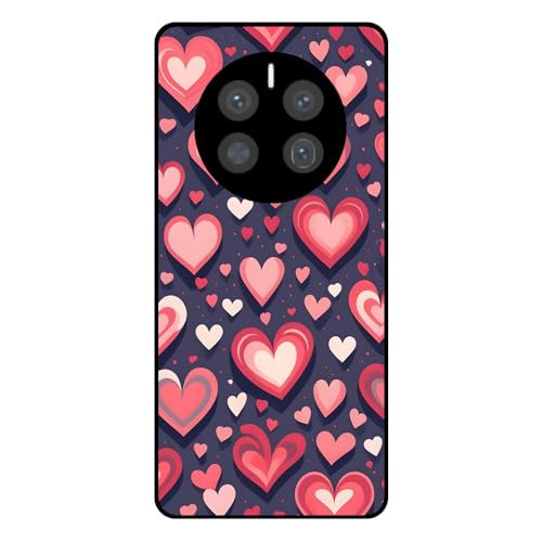 Hülle Passend für Smartphonica Handyhülle Geeignet für Huawei Mate 50 Pro mit Herz Druck - TPU Backcover Case With Heart Design von Smartphonica