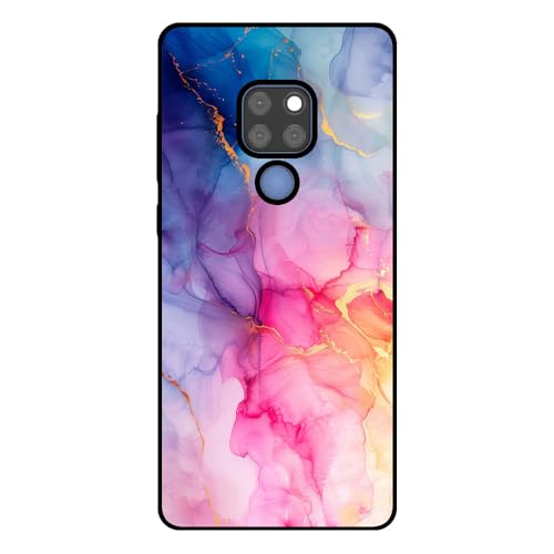 Hülle passend für Smartphonica Handyhülle Geeignet für Huawei Mate 20 mit Marmor Druck - TPU Back Cover Case Marble Design - Regenbogen von Smartphonica