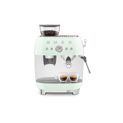 SMEG EGF03PGEU 50s Style Siebträgermaschine mit Kaffeemühle Pastellgrün von Smeg