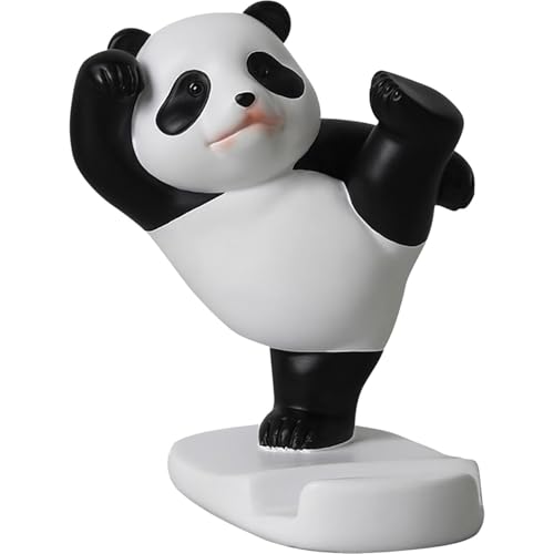 Panda-Handy-Ständer, 8,5 x 8,5 x 10 cm, Panda-Handyhalter, niedlicher Panda-Handy-Ständer für Schreibtisch, Panda-Handyständer, , rutschfest, dekoratives Panda-Schreibtischzubehör für von Smileshiney