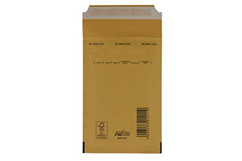 SmithPackaging Luftpolsterumschläge, goldfarben, 100 x 165 mm, 5 Stück von SmithPackaging