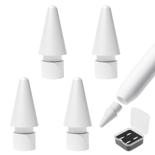 4 Stück Spitze Ersatzspitzen, Apple Pencil Tips für Apple Pencil 1. Generation und 2. Generation, Ersatzspitze für Hochsensibel iPencil Nibs für iPad, Zeichnen und Schreiben, Weiß mit Aufbewahrungsbox 4 Stück Spitze Ersatzspitzen, Apple Pencil Tips für Apple Pencil 1. Generation und 2. Generation, Ersatzspitze für Hochsensibel iPencil Nibs für iPad, Zeichnen und Schreiben, Weiß mit Aufbewahrungsbox von Smomend