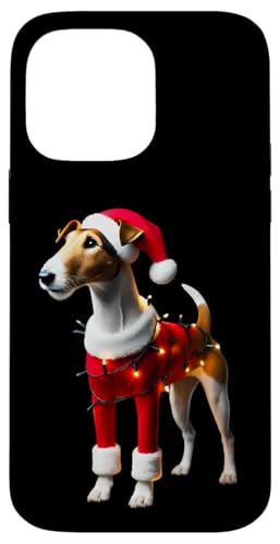 Hülle für iPhone 14 Pro Max Smooth Fox Terrier Hund Weihnachtsmannmütze Weihnachtsbeleuchtung Besitzer Mama von Smooth Fox Terrier Dog Christmas Products