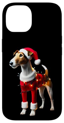 Hülle für iPhone 14 Smooth Fox Terrier Hund Weihnachtsmannmütze Weihnachtsbeleuchtung Besitzer Mama von Smooth Fox Terrier Dog Christmas Products