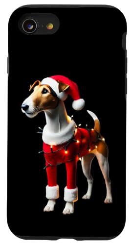 Hülle für iPhone SE (2020) / 7 / 8 Smooth Fox Terrier Hund Weihnachtsmannmütze Weihnachtsbeleuchtung Besitzer Mama von Smooth Fox Terrier Dog Christmas Products