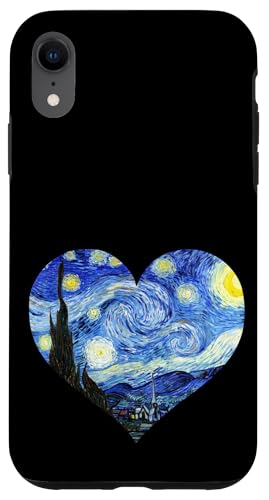 Hülle für iPhone XR Sternennacht Van Gogh Herzform stilvolles Design von Smooth HQ