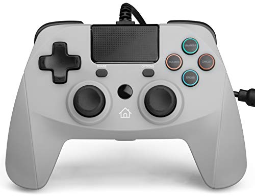 snakebyte GAMEPAD 4S - grau - kabelgebundener Controller kompatibel mit PlayStation 4 / PS4 Slim / Pro / PS3, Analoge Dual Joysticks, 3m Kabellänge, Touchpad, haptisches Feedback von Snakebyte