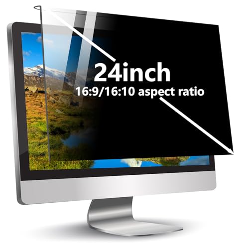 Computer Sichtschutz Computer Monitor Schutzfolie Hängende Acryl Anti-Kratzer Displayschutzfolie 24 Zoll für Büro von SnamicE