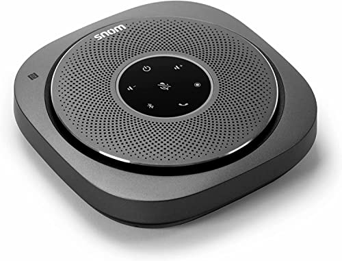 Snom C300 Konferenzlautsprecher - VoIP Handy, Hirsefrei, Musikbox Bluetooth Groß, a-Team - 3-Watt-Lautsprecher, 6 Mikrofone, Beamforming, 24h Gesprächszeit, USB-Anschluss, Smartphone-App von Snom