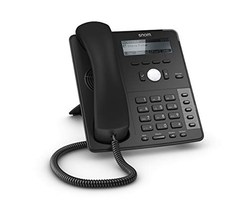 Snom D715 Global Desk Telephone (5 konfigurierbare LED-Funktionstasten, vierzeiliges S / W-Display mit Hintergrundbeleuchtung, XML-Minibrowser), Schwarz, 00004039 von Snom