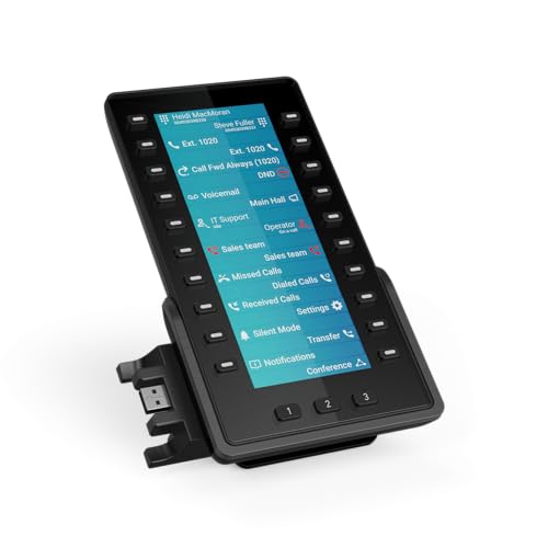 Snom D8C Erweiterungsmodul für D8xx Festnetztelefone - 6,8 TFT-Farbdisplay mit 60 programmierbaren Tasten - USB Plug-and-Play für schnurloses Telefonmanagement im Büro von Snom