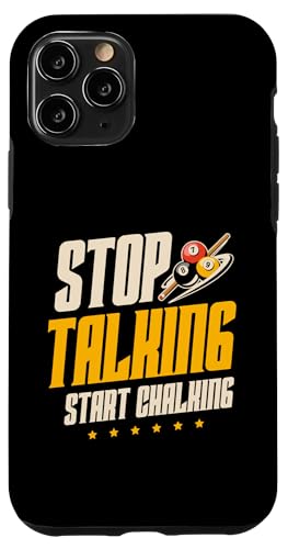 Stop Talking Start Chalking Billardqueue Pool Snooker Hülle für iPhone 11 Pro von Snooker Billiard Cue Sporty Design For Ball Player