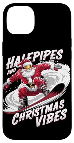 Hülle für iPhone 14 Plus Halepipes und Christmas Vibes Snowboarding Santa Snowboarder von Snowboard Lover Xmas Vacation Kids Men Women Tees