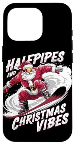 Hülle für iPhone 16 Pro Halepipes und Christmas Vibes Snowboarding Santa Snowboarder von Snowboard Lover Xmas Vacation Kids Men Women Tees