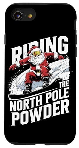 Hülle für iPhone SE (2020) / 7 / 8 North Pole Powder Christmas Snowboarder Santa Snowboarder von Snowboard Lover Xmas Vacation Kids Men Women Tees