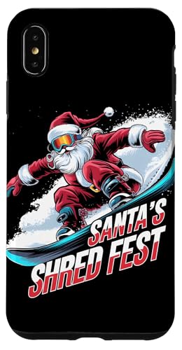 Hülle für iPhone XS Max Snowboarder Weihnachten Snowboarder Shred Fest von Snowboard Lover Xmas Vacation Kids Men Women Tees