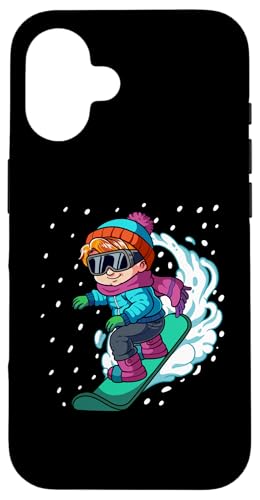 Hülle für iPhone 16 Snowboardfahren von Snowboardfahren Geschenke