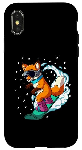 Hülle für iPhone X/XS Snowboardfahren von Snowboardfahren Geschenke