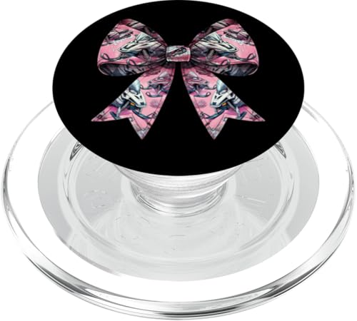 Coquette Schleife Schneemobil Schneemobil Muster Mama Muttertag PopSockets PopGrip für MagSafe von Snowmobile Coquette Aesthetic Girl Women Clothing