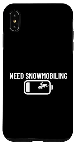 Hülle für iPhone XS Max Schneemobil-Reisebus, niedrige Batterie, benötigt Schneemobilfahren von Snowmobile Funny Snowmobiling Motor Sled