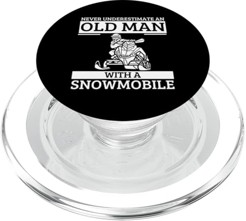 Schneemobile unterschätzen niemals einen alten Mann mit einem Schneemobil PopSockets PopGrip für MagSafe von Snowmobile Funny Snowmobiling Motor Sled