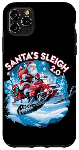 Hülle für iPhone 11 Pro Max Santas Schlitten 2.0 Schneemobil Reiten Schneemobilfahren Weihnachten von Snowmobile Lover Winter Xmas Kids Men Women Tees