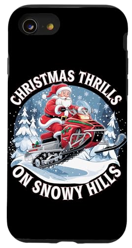 Hülle für iPhone SE (2020) / 7 / 8 Christmas Thrills Snowy Hills Snowmobile Reiten Schneemobilfahren von Snowmobile Lover Winter Xmas Kids Men Women Tees