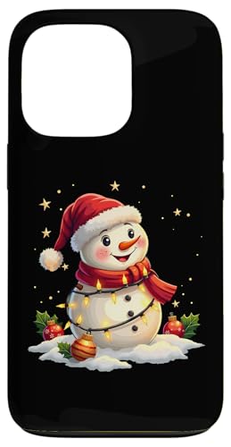 Hülle für iPhone 13 Pro Schneemann Weihnachtsbeleuchtung Festlich Winter Spaß Urlaub Szene von Snowy Holiday Magic Collective