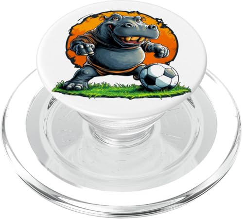 Nilpferde Fussball / Fussballer Nilpferd PopSockets PopGrip für MagSafe von Soccer Animals