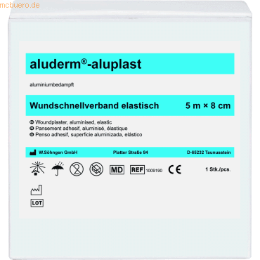 Söhngen Wundpflaster aluderm-aluplast elastisch 5mx8cm von Söhngen