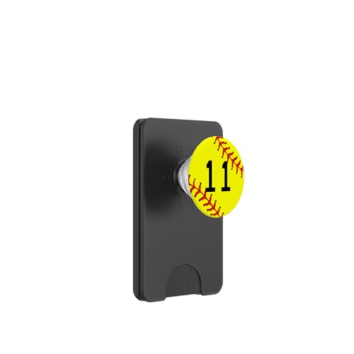 Softball Nummer 11 Trikot Uniform Mädchen Frauen Spieler Liebhaber PopSockets PopWallet für MagSafe von Softball by Winona