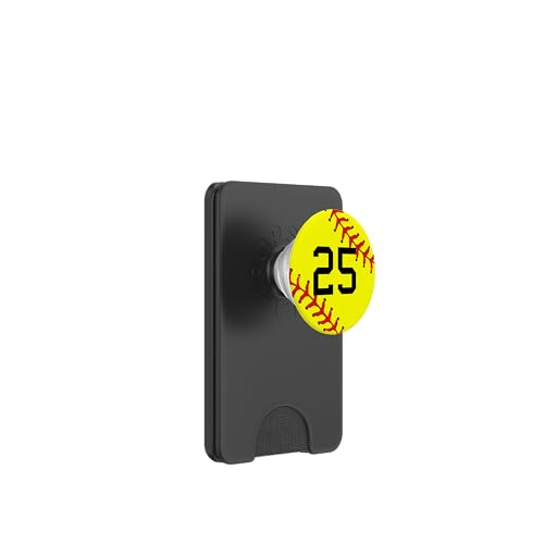 Softball Nummer 25 Trikot Uniform Mädchen Frauen Spieler Liebhaber PopSockets PopWallet für MagSafe von Softball by Winona