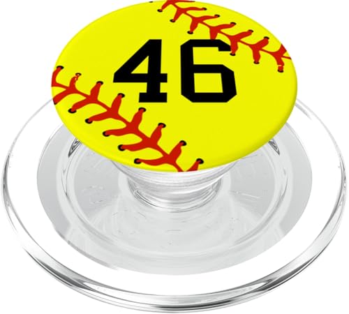 Softball Nummer 46 Trikot Uniform Mädchen Frauen Spieler Liebhaber PopSockets PopGrip für MagSafe von Softball by Winona