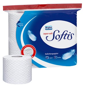 Softis Toilettenpapier 4-lagig, 9 Rollen von Softis