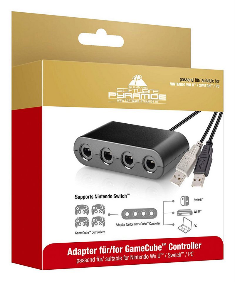 Software Pyramide Adapter für GameCube Controller (passend für Nintendo Switch/Nintendo Gaming-Adapter von Software Pyramide