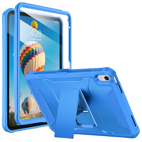 Soke Case für iPad 10th Generation 10.9-Zoll 2022, mit eingebautem Displayschutz und Kickstand, robuste Ganzkörper-Schutzhülle für neues Apple iPad 10.9 Zoll-Sky Blue von Soke