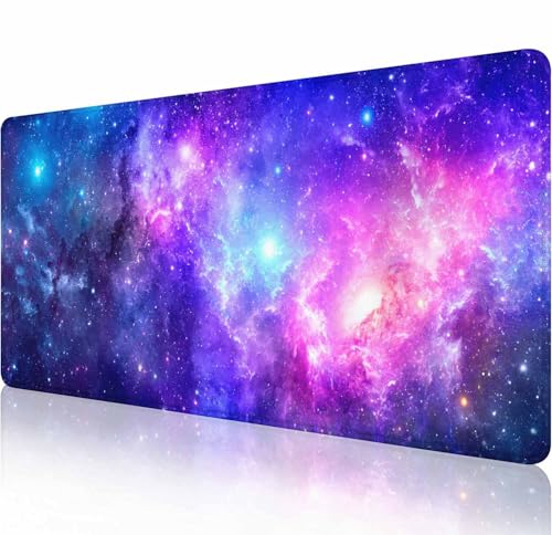 Großes Gaming-Mauspad mit Galaxy-Motiv, 80 x 30 cm lang, Computer-Tastatur, Mauspad mit rutschfester Unterseite und genähtem Rand für Gaming und Büro Großes Gaming-Mauspad mit Galaxy-Motiv, 80 x 30 cm lang, Computer-Tastatur, Mauspad mit rutschfester Unterseite und genähtem Rand für Gaming und Büro von Solekla