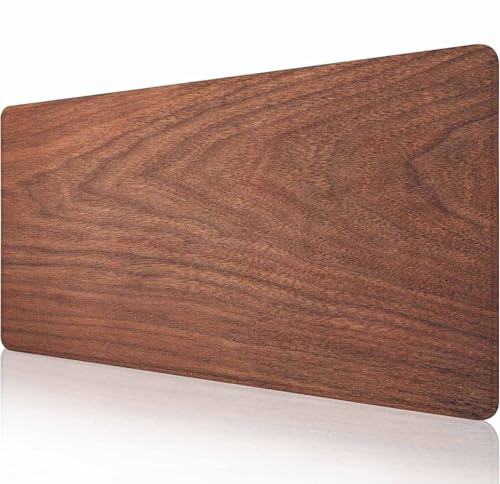 Großes erweitertes Gaming-Mauspad mit genähten Kanten, rutschfeste Gummiunterseite, Mauspad für Büro, Computer, Tastatur, Laptop und Schreibtischunterlage zu Hause, 80 x 30 cm, braune Holzstruktur Großes erweitertes Gaming-Mauspad mit genähten Kanten, rutschfeste Gummiunterseite, Mauspad für Büro, Computer, Tastatur, Laptop und Schreibtischunterlage zu Hause, 80 x 30 cm, braune Holzstruktur von Solekla
