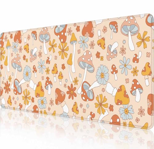 Schreibtischunterlage im Retro-Pilz-Design, große Schreibtischunterlage, Schreibtischunterlage auf Schreibtischen, Laptop, Computer, Tastatur, Mauspad, voller Schreibtisch, Gaming-Mauspad, XXL, 80 x Schreibtischunterlage im Retro-Pilz-Design, große Schreibtischunterlage, Schreibtischunterlage auf Schreibtischen, Laptop, Computer, Tastatur, Mauspad, voller Schreibtisch, Gaming-Mauspad, XXL, 80 x von Solekla