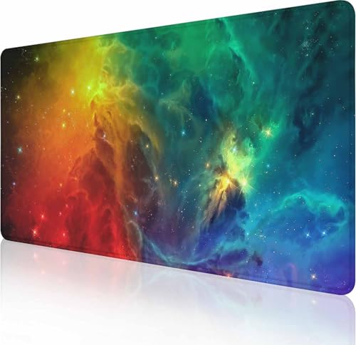 Schreibtischunterlage mit Nebula-Motiv, groß, für Laptop, Computer, Tastatur, Gaming-Mauspad, XXL, 90 x 40 cm, niedliches Schreibtischzubehör Schreibtischunterlage mit Nebula-Motiv, groß, für Laptop, Computer, Tastatur, Gaming-Mauspad, XXL, 90 x 40 cm, niedliches Schreibtischzubehör von Solekla
