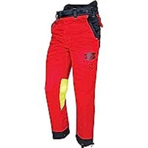 Solidur AUPARE-S Pantalon Authentic Rot Klasse 1 Typ A Kettensägenschutzhose, 100% Polyester, Größe S von Solidur