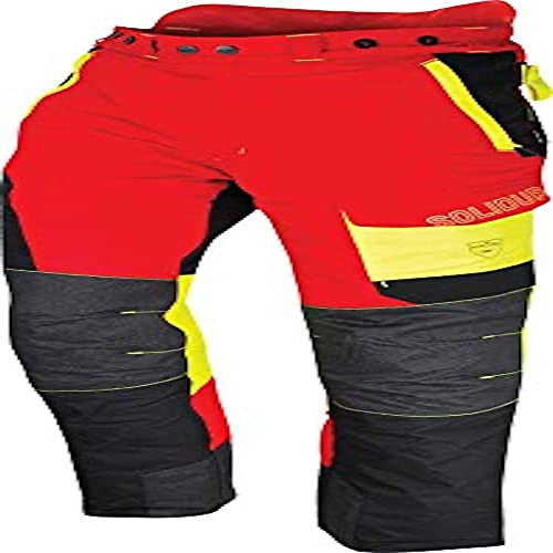 Solidur COPA3ARE - Comfy Typ A Klasse 3 Kettensägenhosen - Außergewöhnlicher Komfort und Schutz - Sicheres und funktionelles Design - Größe 3XL - Rot von Solidur