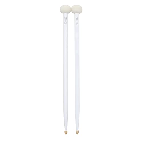 Solinder Doppelseitige Trommelschlägel 2pcs Drum Mallet Drum Stick Sided Drum Mallets Good Hand Feel Sticks Filz- und Ahornspitzen Ended Drumsticks zum Spielen von Drum Set Kettledrum von Solinder